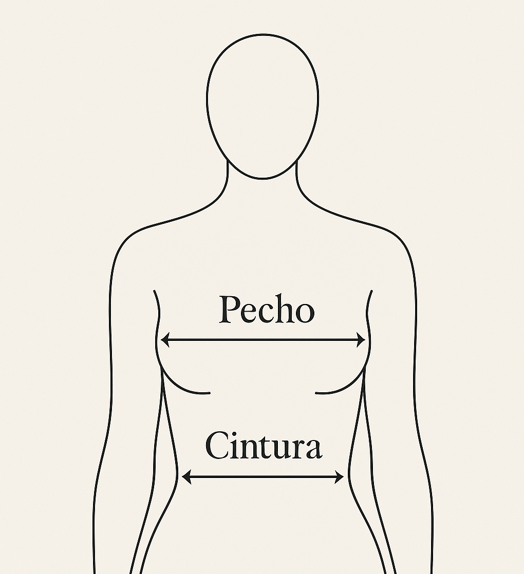 Size guide image for Blusa MOKA